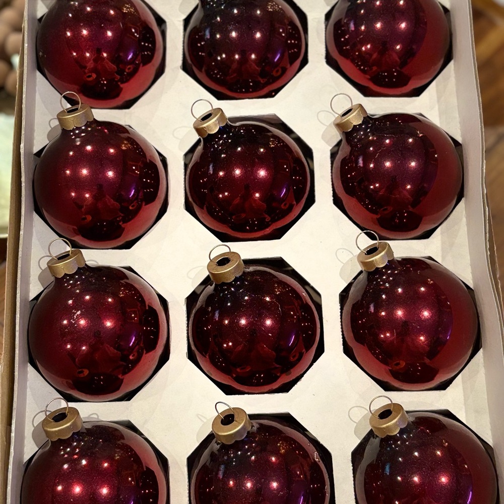 Elegant Vintage Rauch Burgundy Ornaments